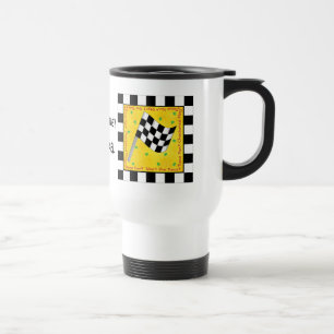 Race Time Name Personalized Checkered Flag Reisbeker