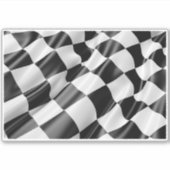 Race Track Flag Vinyl Sticker (Voorkant)