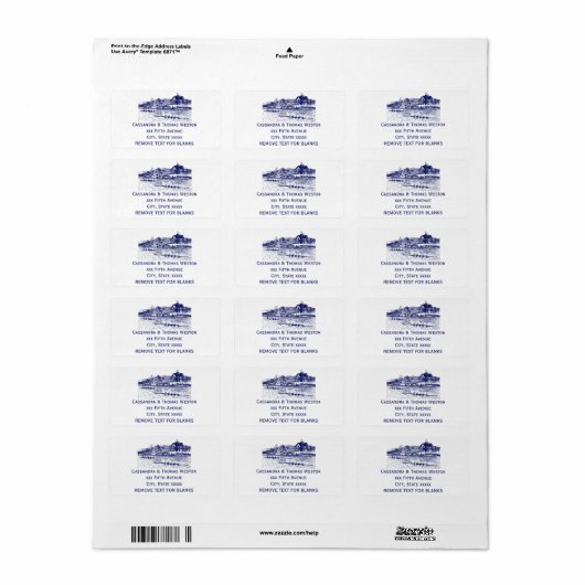 Race van de bemanning met Boathouse Blue Etiket (Full Sheet)