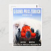  race van de Grote Prijs van Zürich 1939 Briefkaart (Voorkant / Achterkant)