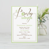 Race verte| Invitation Baby shower (Debout devant)