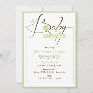 Race verte Invitation Baby shower