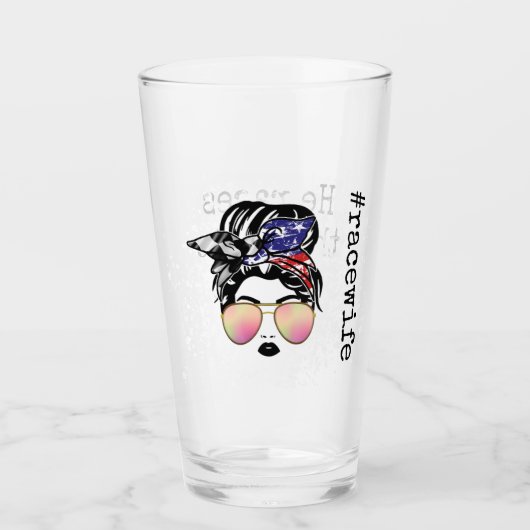 Race-vrouw Glas (Voorkant)