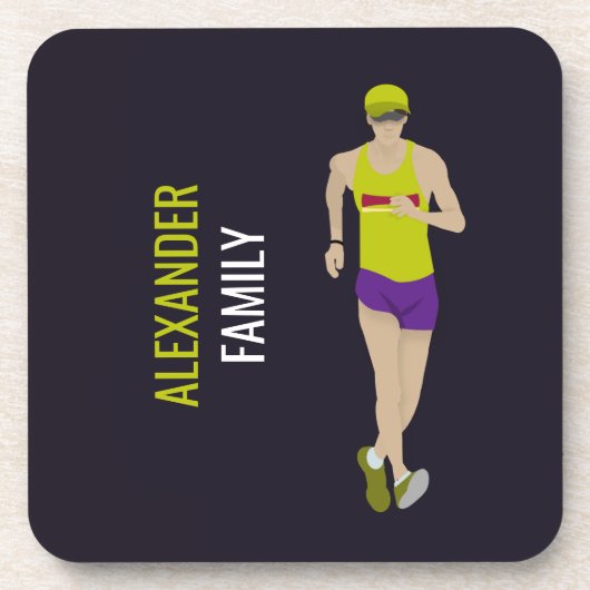 Race Walking Bier Onderzetter (Voorkant)