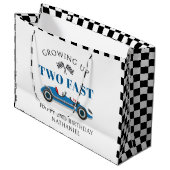 raceauto Gelukkig 2e Verjaardag Groot Cadeauzakje (Voorkant Gekanteld)