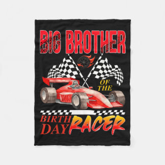 Raceauto grote broer van de verjaardagsracer racen fleece deken