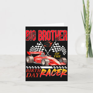 Raceauto grote broer van de verjaardagsracer racen kaart