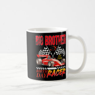 Raceauto grote broer van de verjaardagsracer racen koffiemok