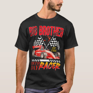 Raceauto grote broer van de verjaardagsracer racen t-shirt