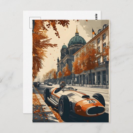 raceauto in Berlijn Briefkaart (Voorkant / Achterkant)