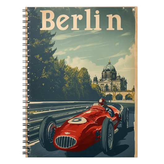  raceauto in Berlijn Notitieboek (Voorkant)