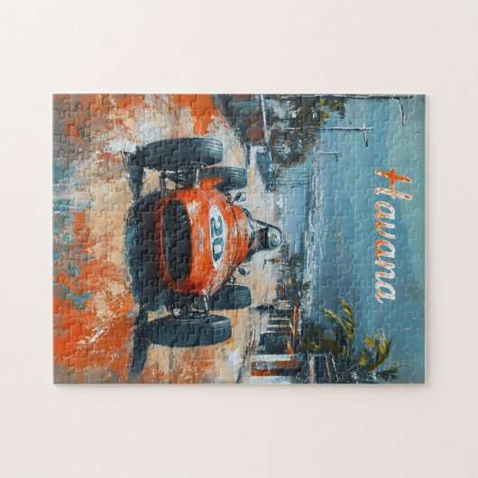 raceauto in Havana kunstzinnig Legpuzzel (Horizontaal)