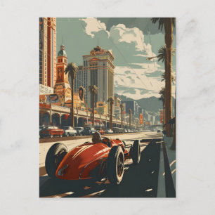  raceauto in Las Vegas Briefkaart