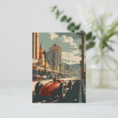  raceauto in Las Vegas Briefkaart (Staand voorkant)