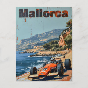  raceauto in Mallorca Briefkaart