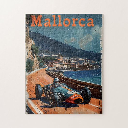  raceauto in Mallorca Legpuzzel (Verticaal)