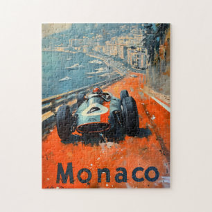 raceauto in Monaco kunst Legpuzzel