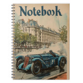 raceauto in Parijs Notitieboek (Voorkant)