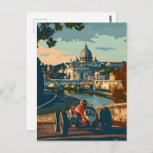  raceauto in Rome Briefkaart (Voorkant / Achterkant)