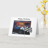 Raceauto Kaart (Gele Bloem)