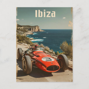 raceauto op Ibiza Briefkaart