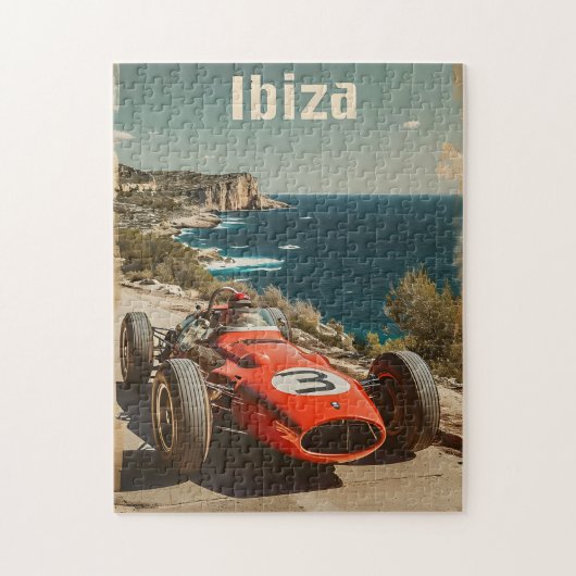  raceauto op Ibiza Legpuzzel (Verticaal)