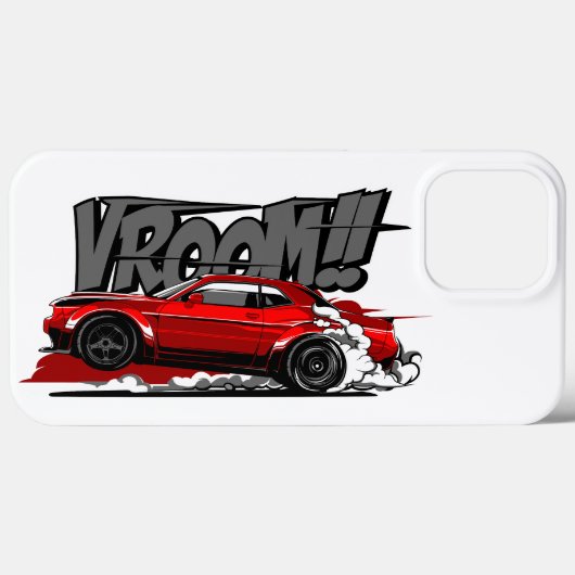 RACEAUTO OP VOLLE SNELHEID VROOM! Case-Mate iPhone CASE (Achterkant (horizontaal))