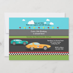 Raceauto Uitnodiging