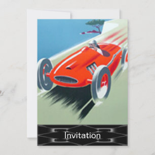 Raceauto-uitnodiging Kaart