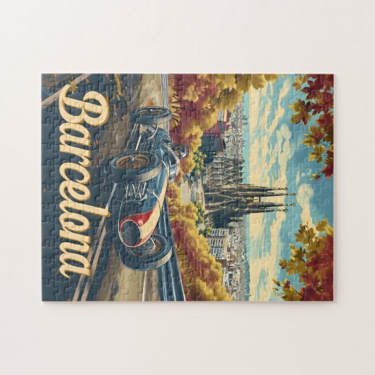raceauto van Barcelona Legpuzzel (Horizontaal)