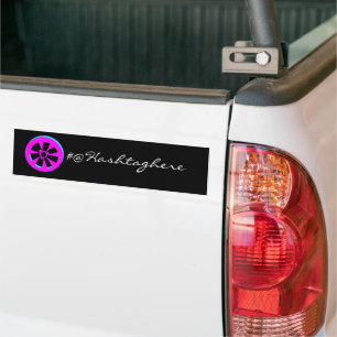 Raceauto Velg Neon Roze Zwart Auto Bumpersticker