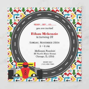 Racecar Birthday Kaart