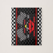 Racecar Design Jigzaag Puzzle Legpuzzel (Verticaal)