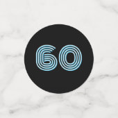 Racecar en zijn naam/leeftijd op neonblauw uiterli confetti (Kleine voorkant)