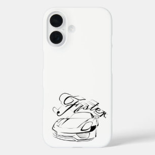 Racecar in tribalstammen iPhone 16 hoesje
