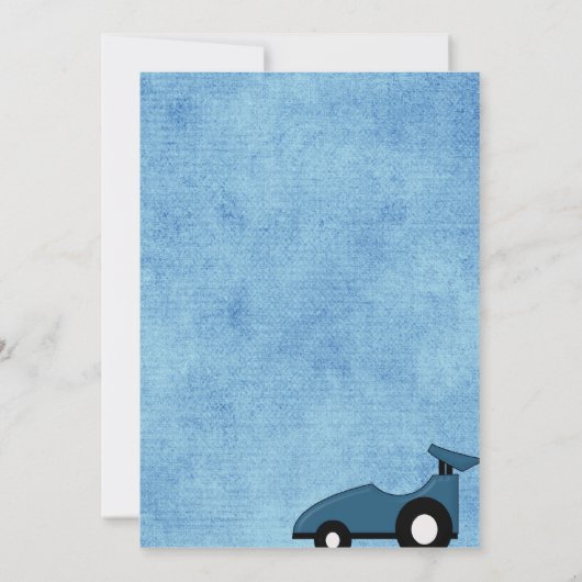 Racecar Invitation Anniversaire (Dos)