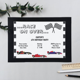 Racecar Invitation Anniversaire