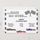 Racecar Invitation Anniversaire (Devant)