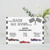 Racecar Invitation Anniversaire (Debout devant)