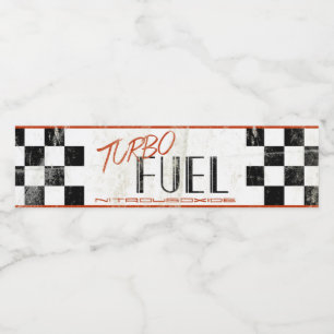 Racecar Party Waterfles Label Waterfles Etiket