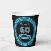 Racecars - Black & Blue - Masculine Celebration Papieren Bekers (Voorkant)