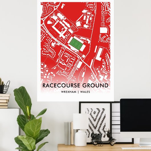 Racecourse Ground Poster - Home of Wrexham AFC (Thuiskantoor)