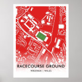 Racecourse Ground Poster - Home of Wrexham AFC (Voorkant)