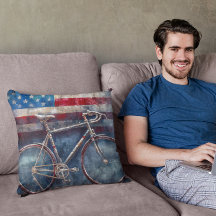 racefietel op acryl - amerikaanse achtergrond