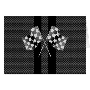 Raceflakken op stripes Carbon Fiber-achtige stijl