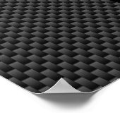 Raceflakken op stripes Carbon Fiber-achtige stijl Poster (Hoek)