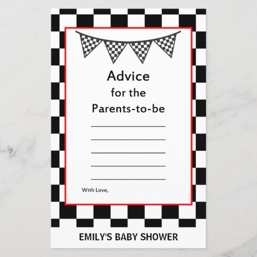 Racefraceergom Baby shower (Voorkant)