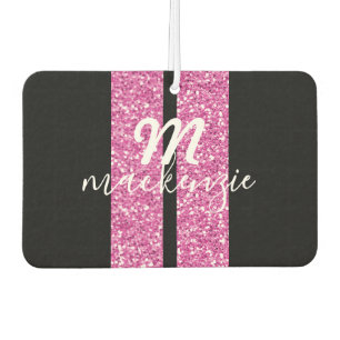 Racefractie Roze glitter Heart Shape Car Name Luchtverfrisser