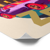 Racefuturistische motors cyberzonsonderstel poster (Hoek)