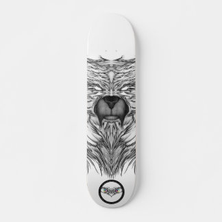 Racegene zwarte en witte surrealistische lijnkunst skateboard